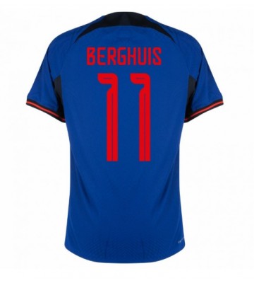 Holland Steven Berghuis #11 Replika Udebanetrøje VM 2022 Kortærmet